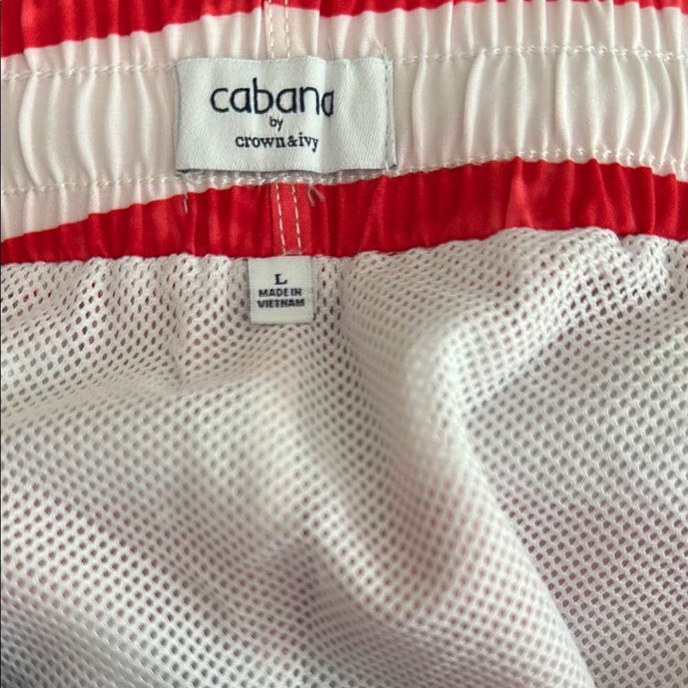 NWOT Crown & Ivy Blue and Red Athletic Swim Shorts - Picture 3 of 3